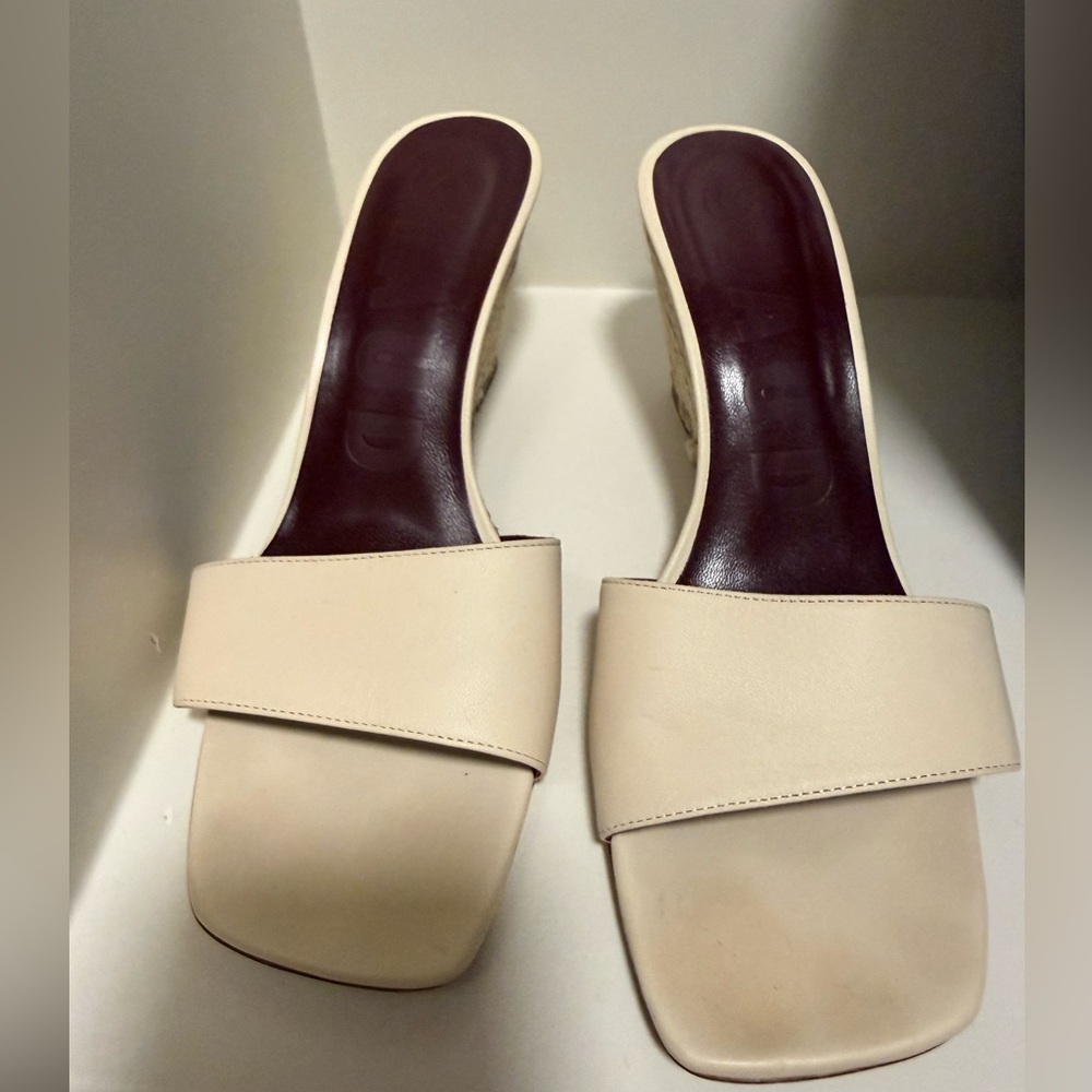 STAUD Beige Women's Mules